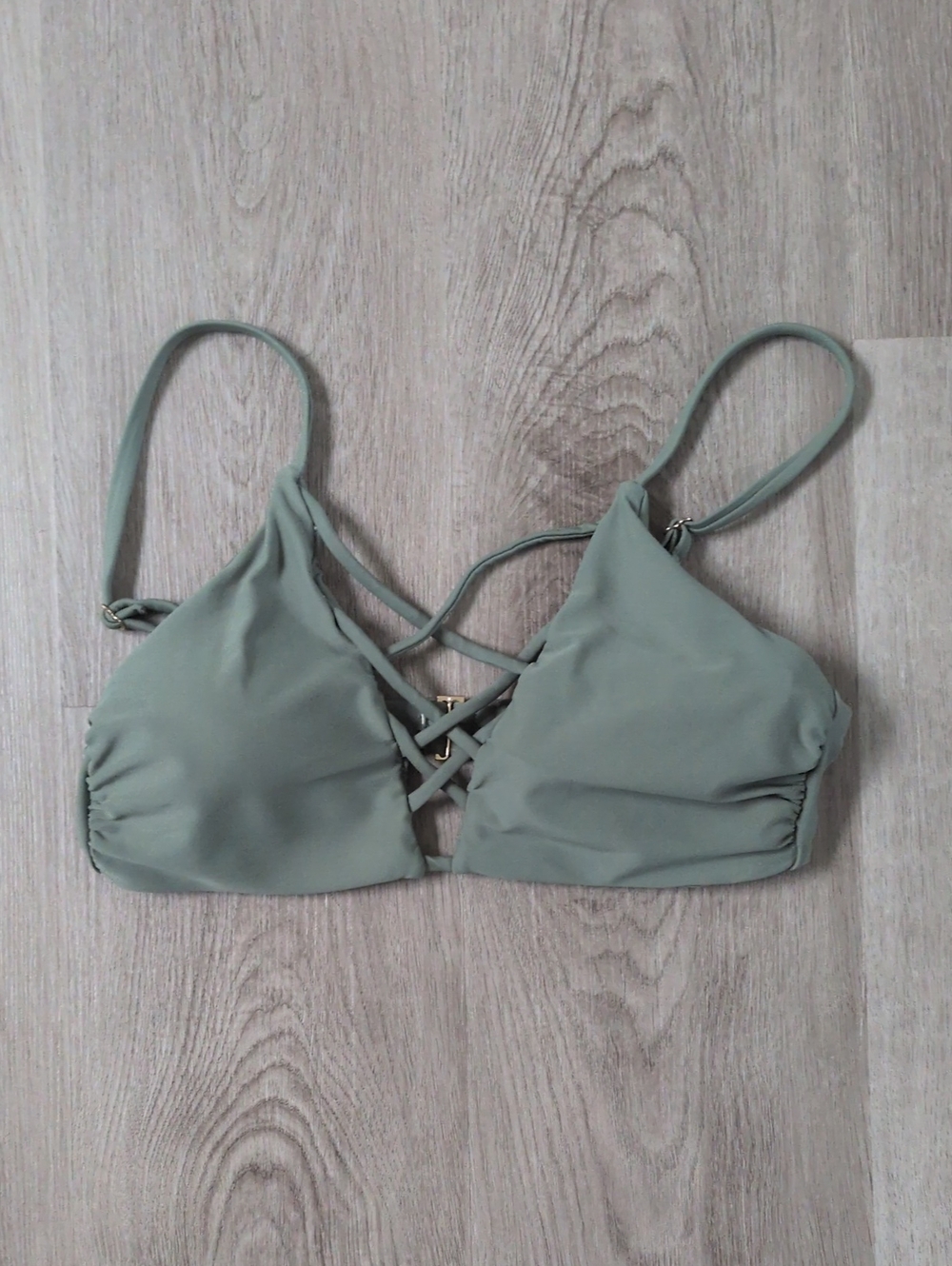 Strappy Green Bikini Top